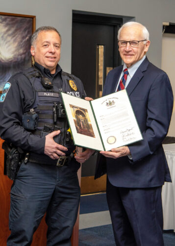 PA Senate citation honors Penn College Police lieutenant